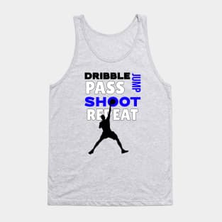 FUNNY Sports Basketball Saying Blue Tank Top